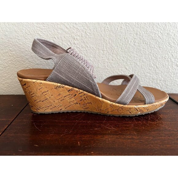 Skechers Beverlee High Tea Sandals Women's US 7 Mauve Mesh Slip On 31723 Vegan - Picture 8 of 11